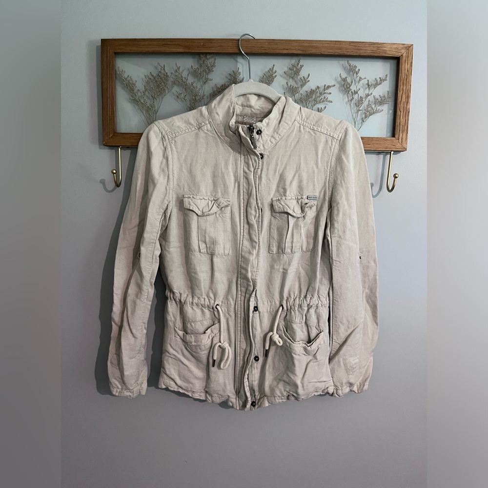 Max Jeans Light Tan Military Utility Jacket